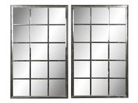 A Pair of Large Custom Patinated Mirror Panels