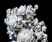 A Large Chinese Export Jadeite Carving of Chrysanthemums