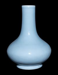A Chinese Clair-de-Lune Glazed Porcelain Bottle Vase, Biqiping