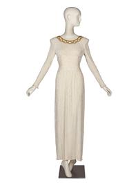 Mary McFadden Couture Pleated Gown