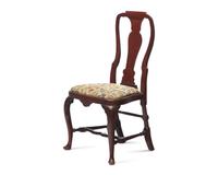 A Queen Anne Walnut Compass Seat Side Chair