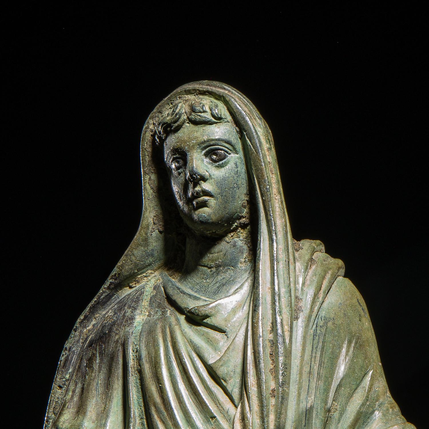 A Roman Bronze Togatus