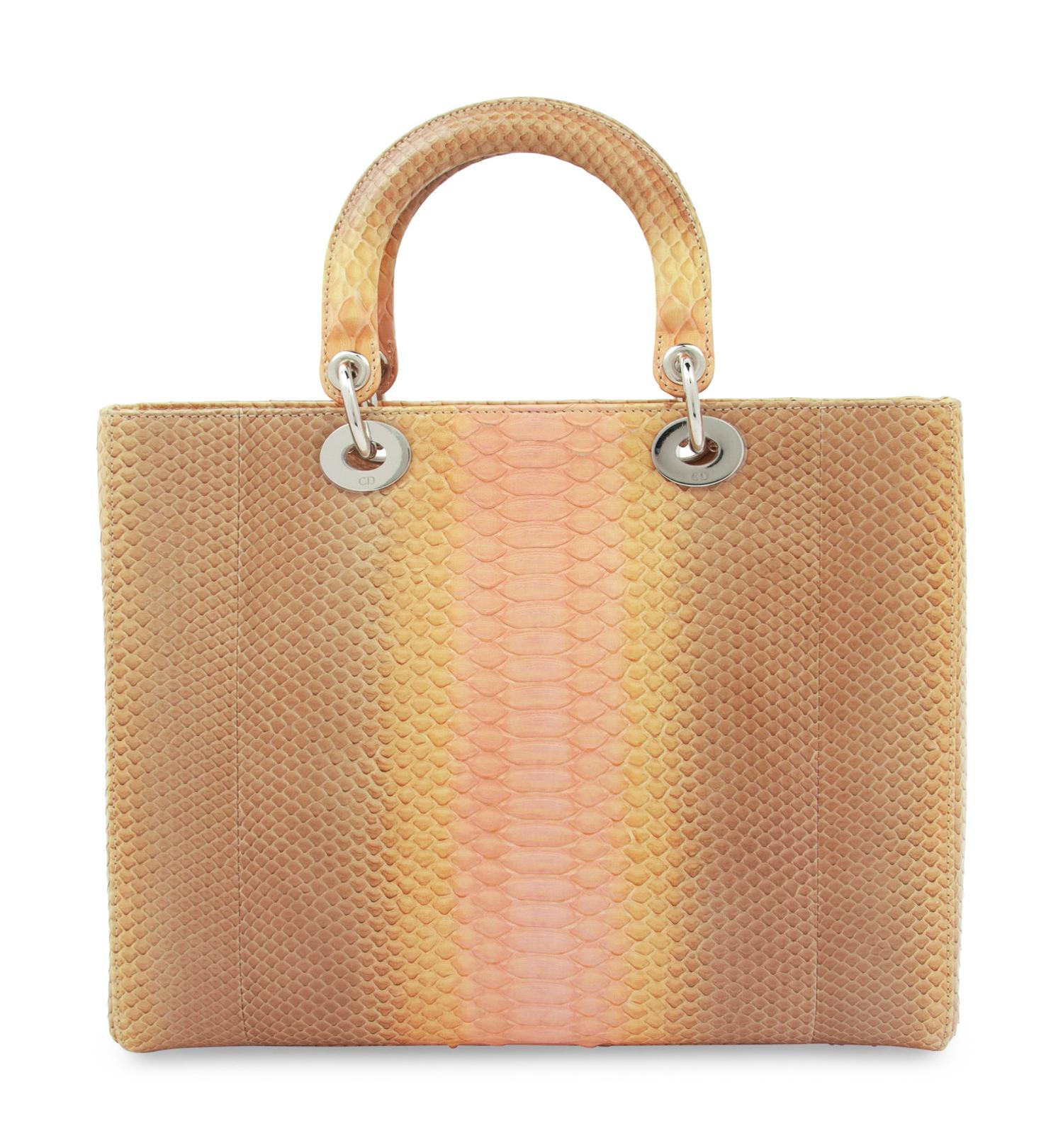 Christian Dior Multicolored Python Medium Lady Dior Bag, 2011