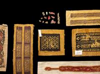 Twelve Coptic Wool, Linen, and Silk Textile Fragments