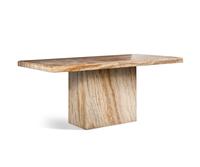 A Travertine Marble Center Table or Dining Table