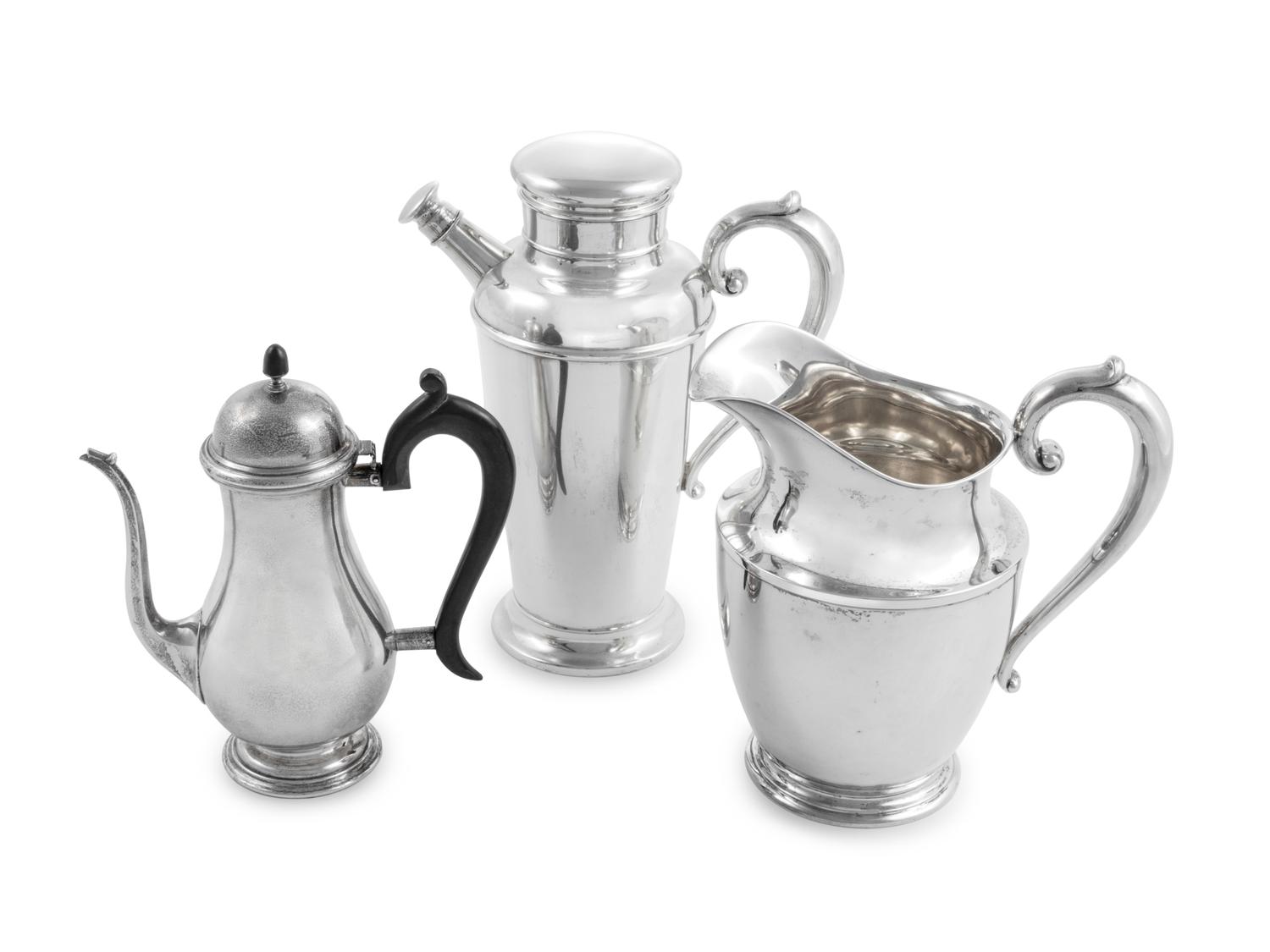 Three American Silver Holloware Articles