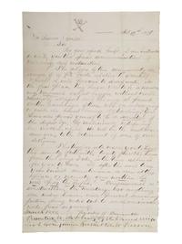 [RECONSTRUCTION]. Threatening letter to a "carpet bagger" instructing recipient to leave the county.