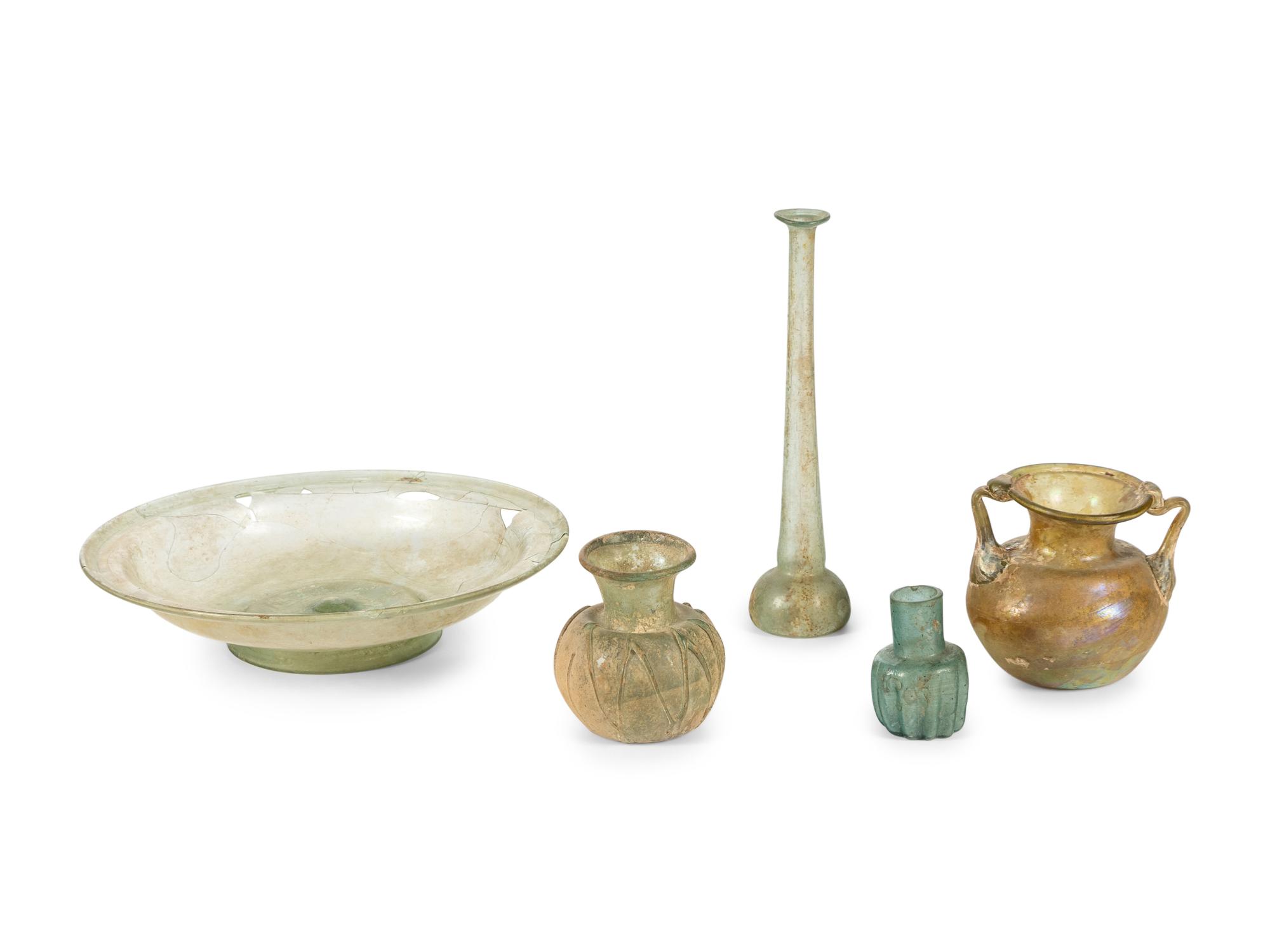 Five Roman and Islamic Glass Vessels