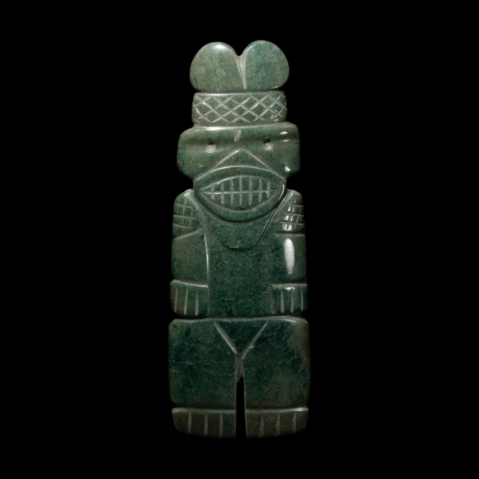 A Costa Rican Jade Axe-God Pendant