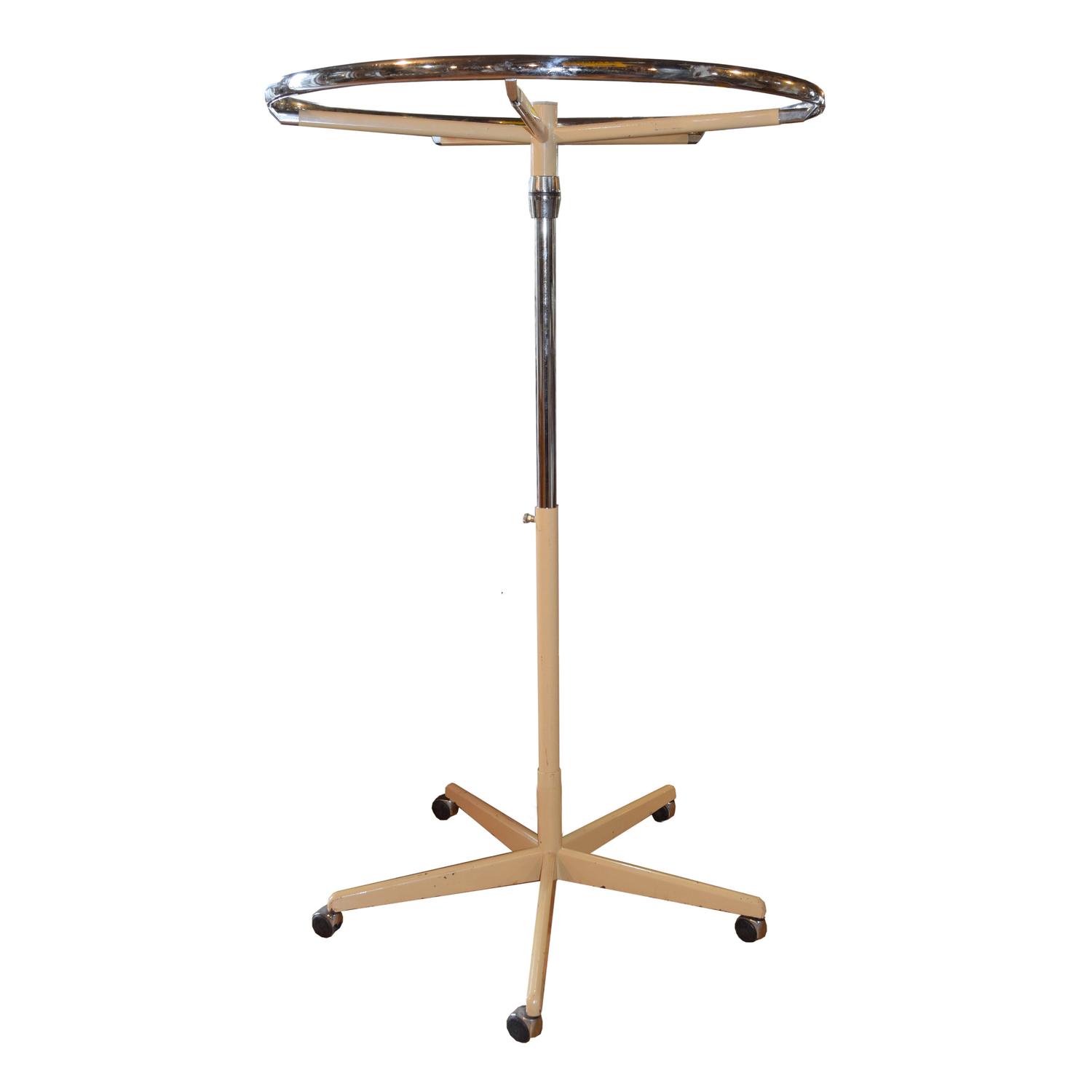 An Adjustable Metal Clothing Rack 40" W x 40" D x 72" H — Germany, Mid-20th Century