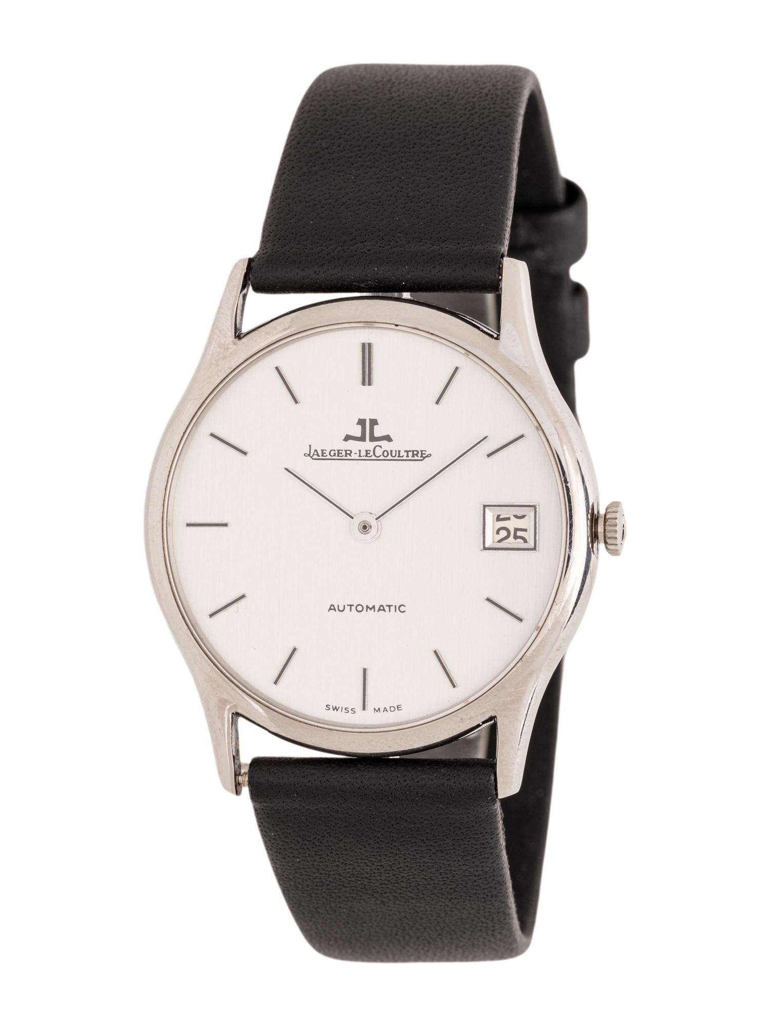 JAEGER-LECOULTRE, STAINLESS STEEL WATCH WITH DATE AND JLC BUCKLE