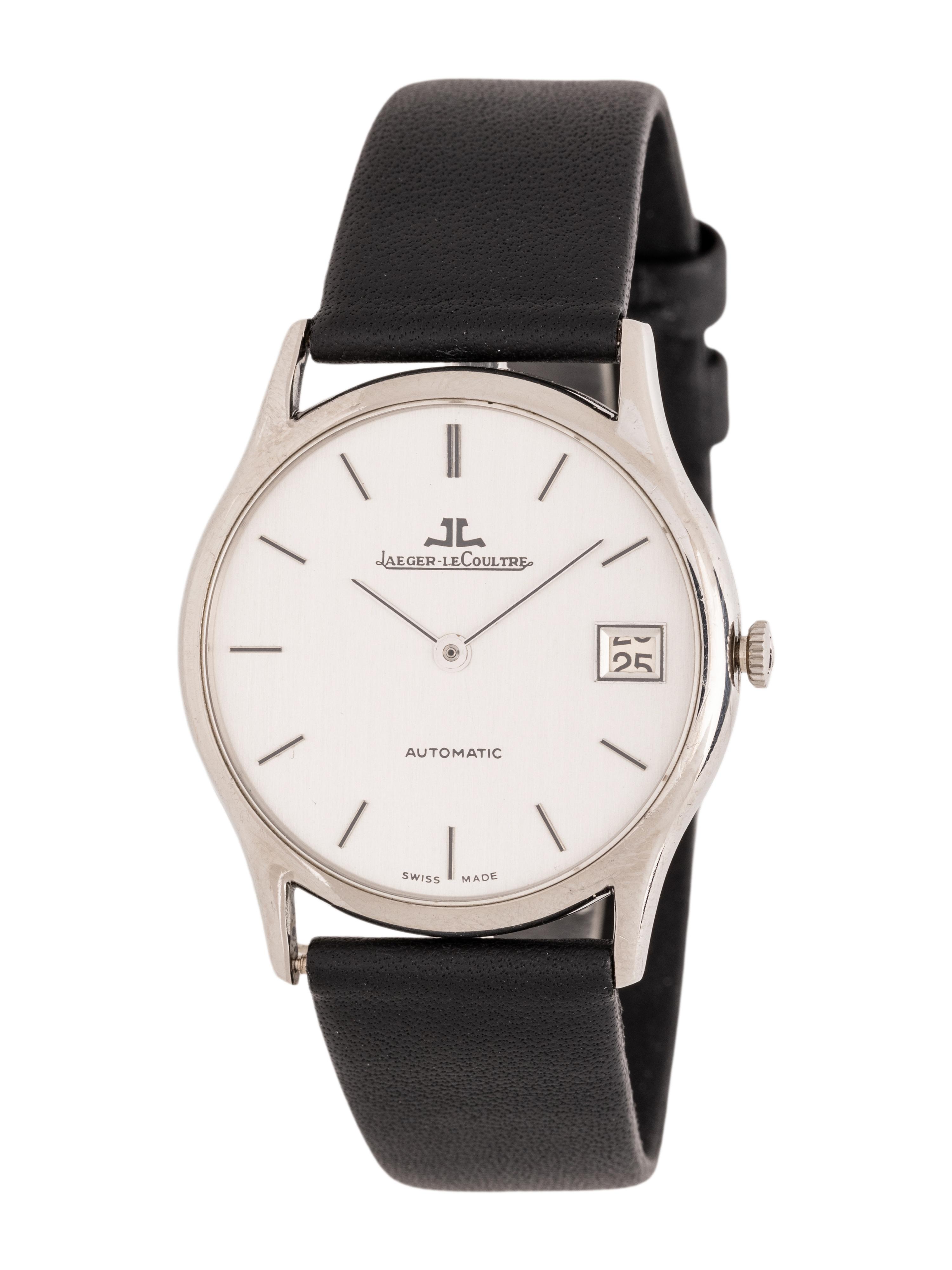 JAEGER-LECOULTRE, STAINLESS STEEL WATCH WITH DATE AND JLC BUCKLE