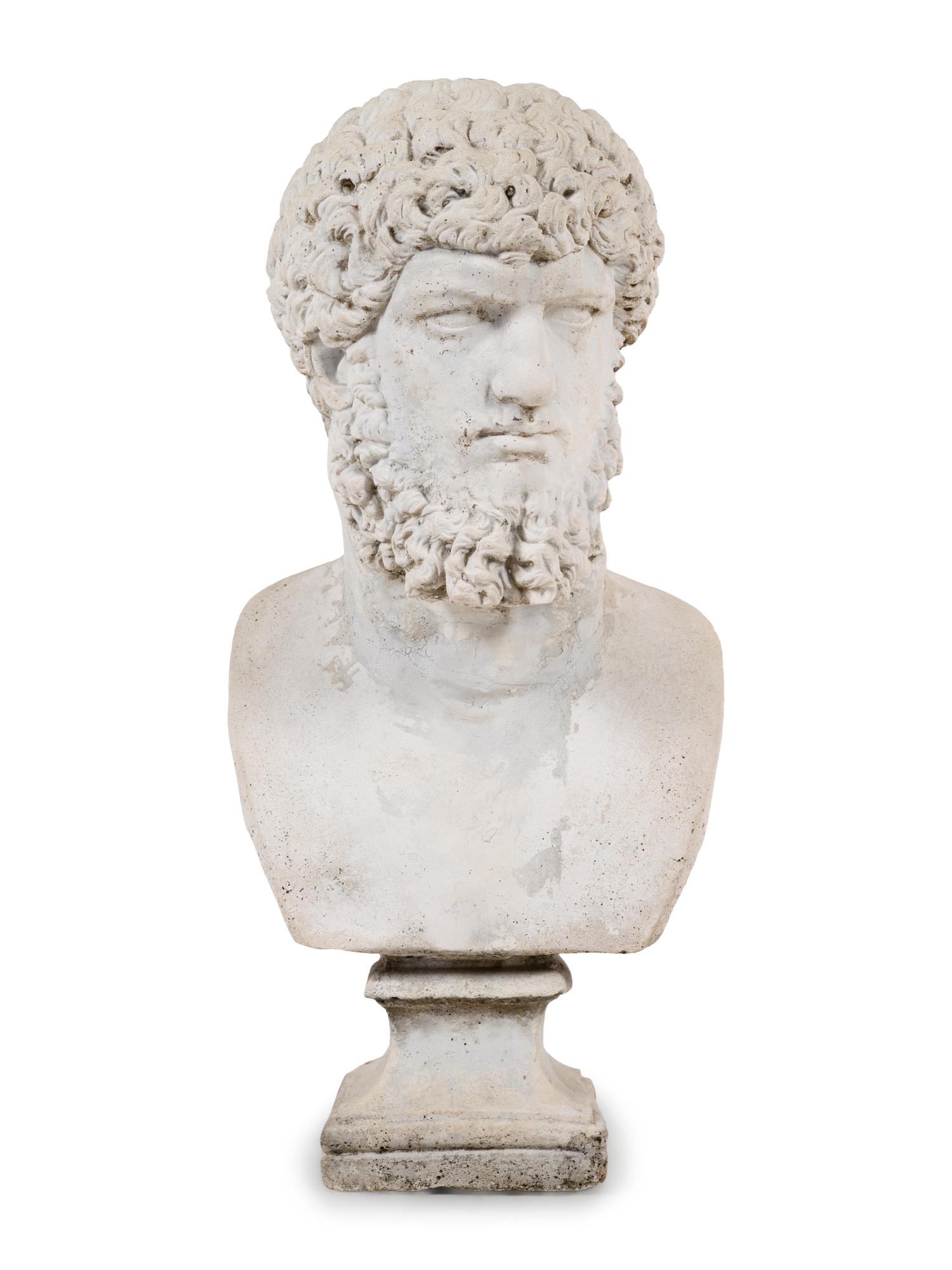 A Plaster Portrait Bust of Lucius Verus After the Antique