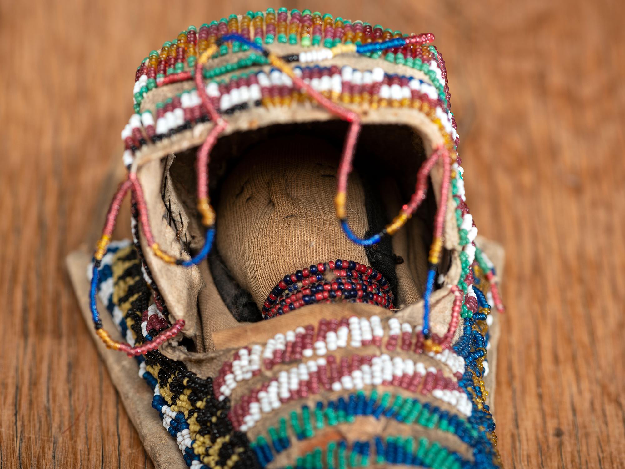 Apache Beaded Hide Toy Cradleboard