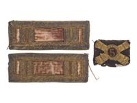 [CIVIL WAR]. Captain of artillery shoulder straps and cap insignia.