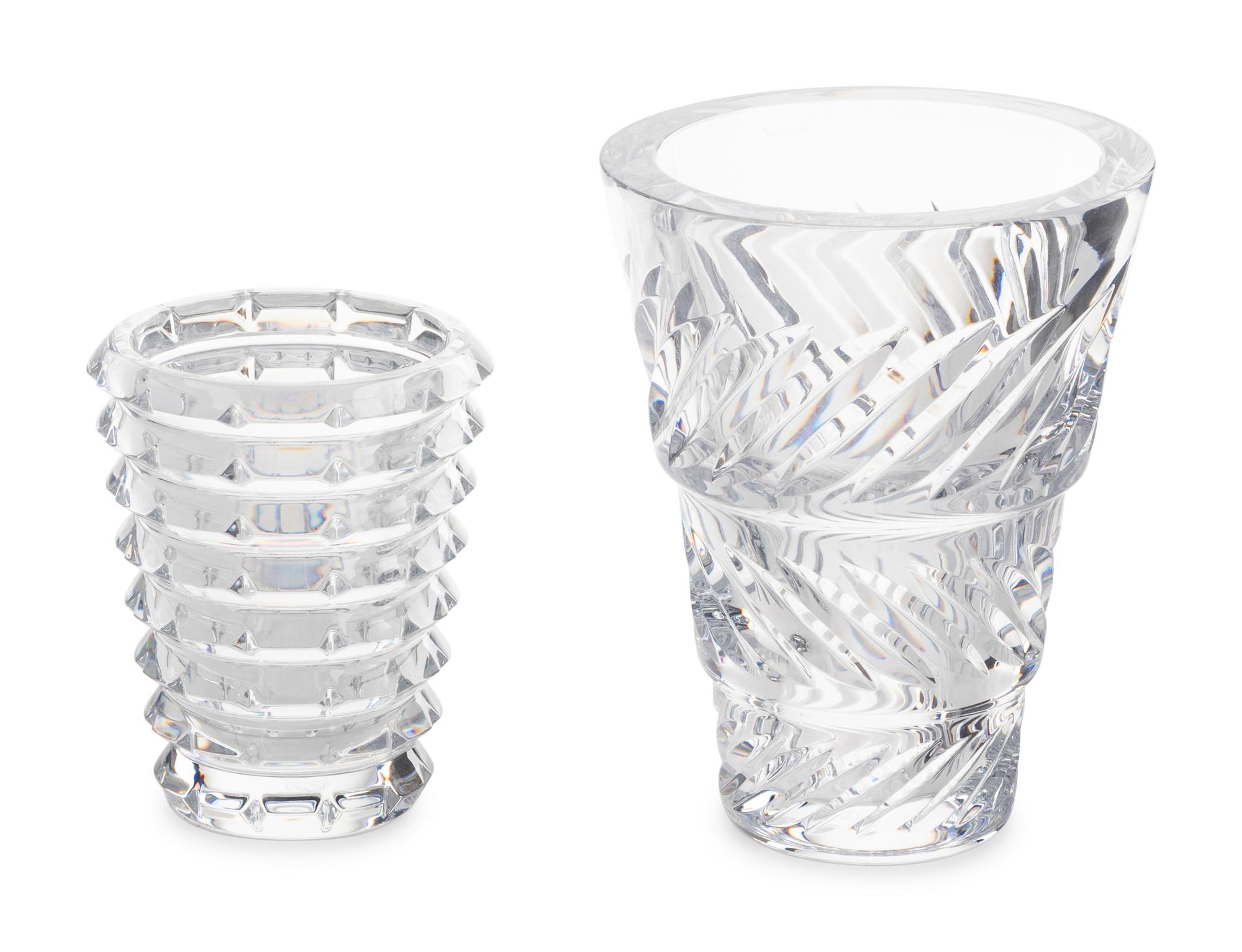 Two Baccarat Glass Vases