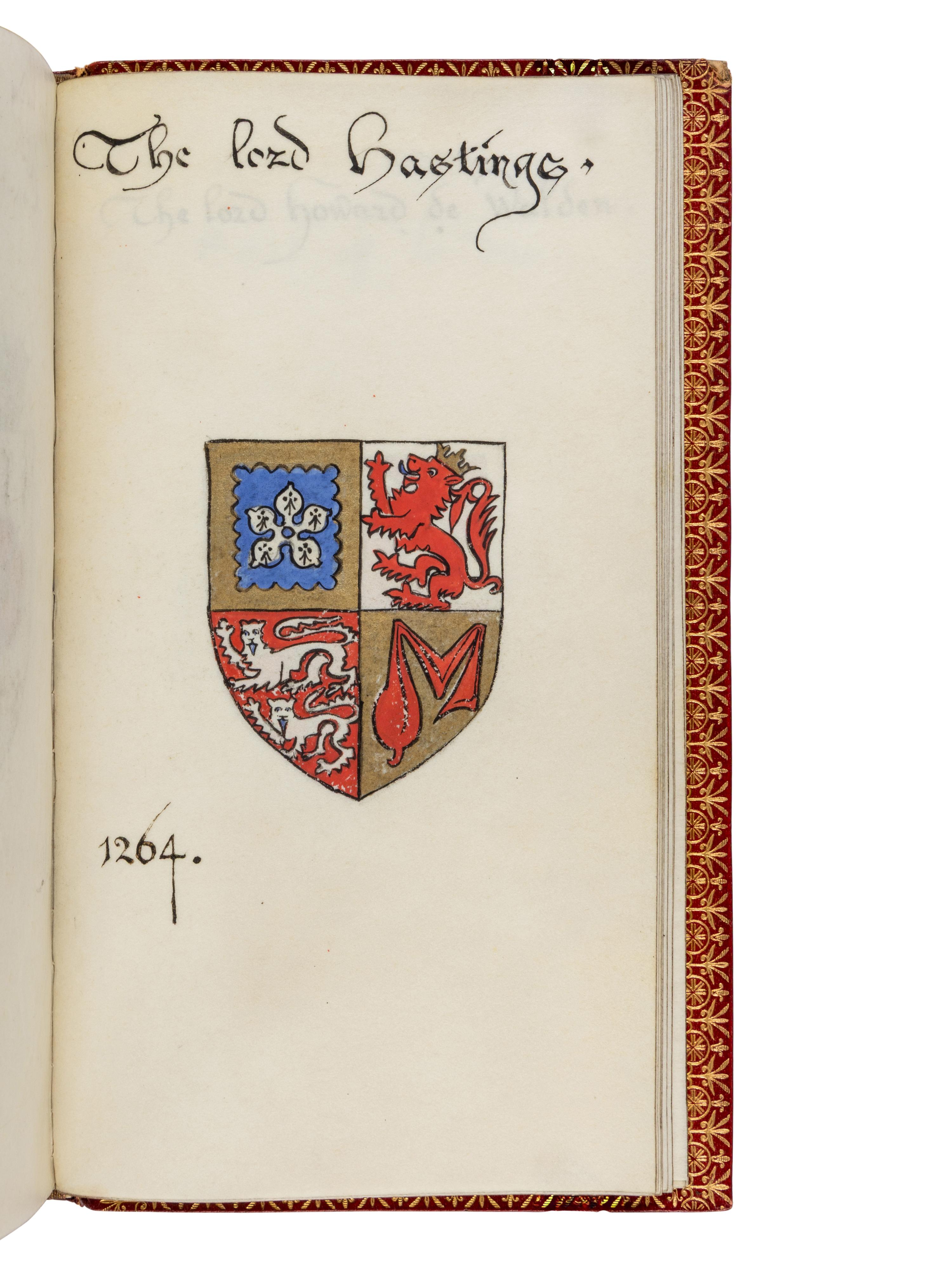 REVEREND WILLIAM JOHN LOFTIE (born 25 July 1839, Tandragee, County Armagh, Ireland; died 16 June 1911) A Roll of the Baronies by Writ of Summons in the Peerage of England, in English, illuminated manuscript on parchment [England, c. 1875]