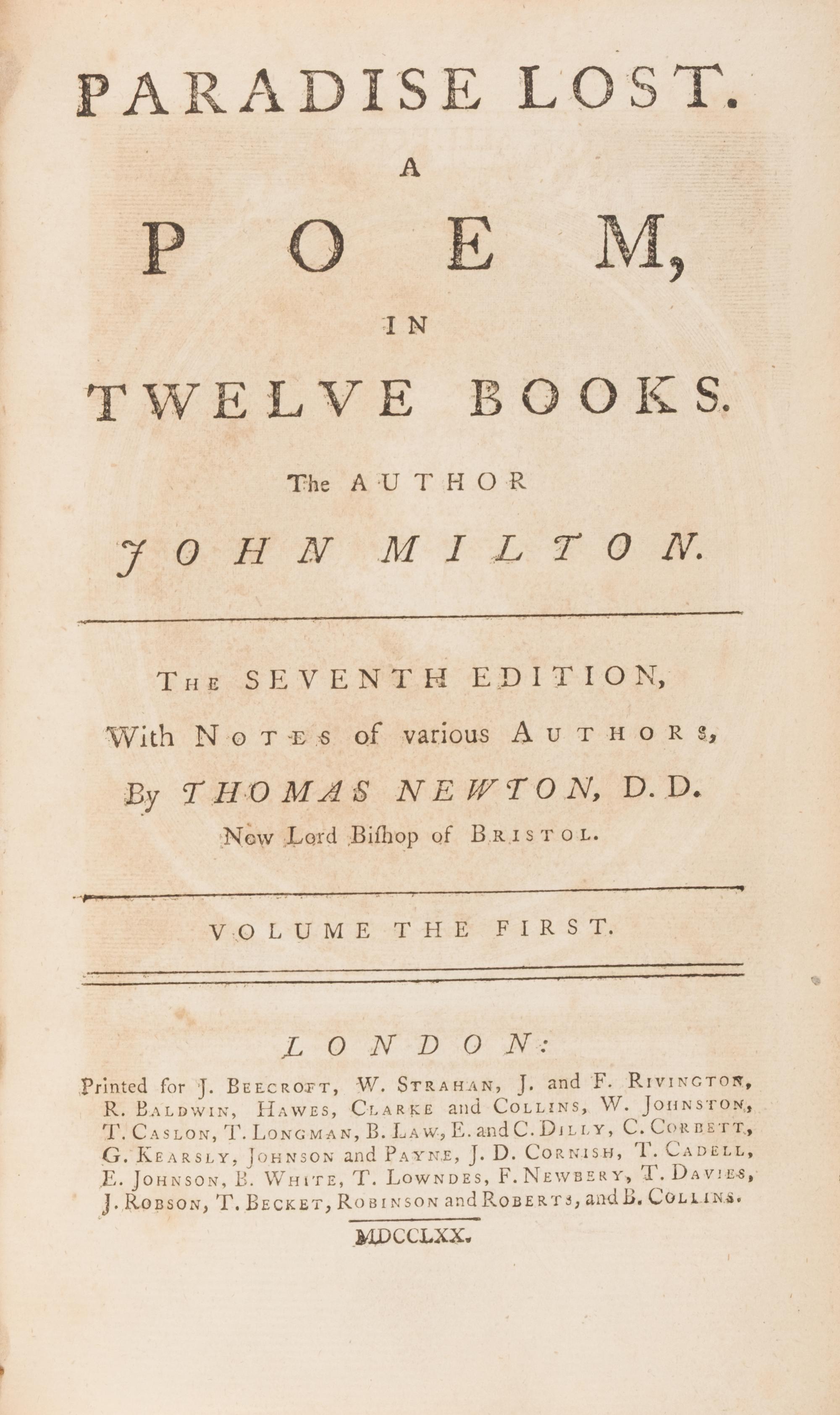 [Literature] Milton John. Paradise Lost