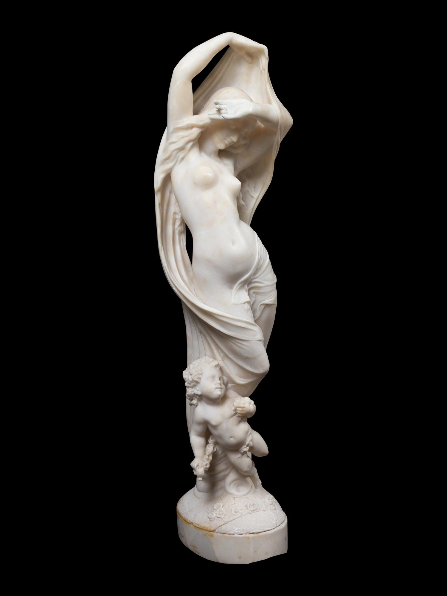 An Italian Alabaster Figural Group
