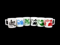 Six Hopalong Cassidy Mugs