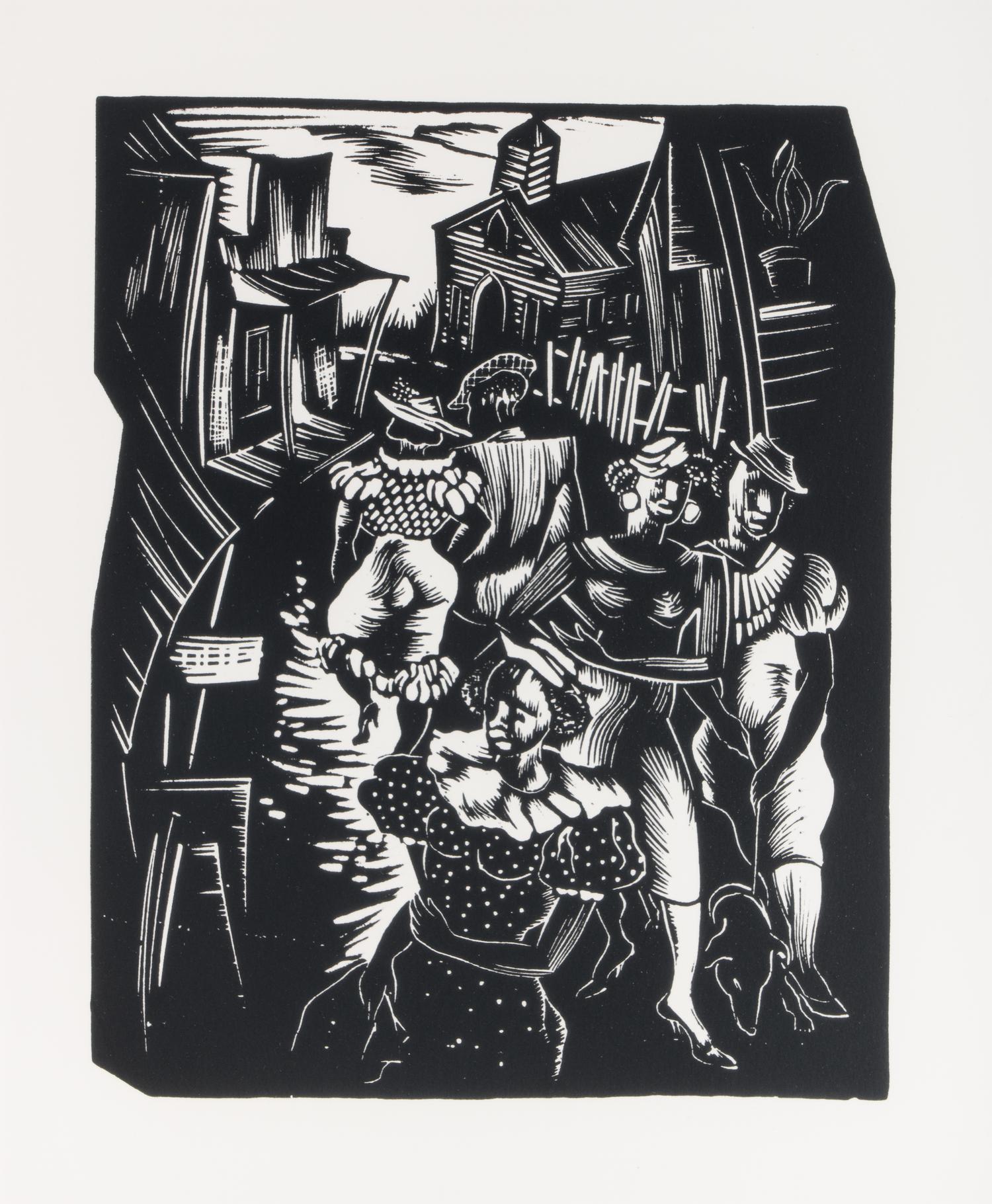 Sunday Promenade (from Hale Woodruff: Selections from the Atlanta Period 1931–1946); published 1996
