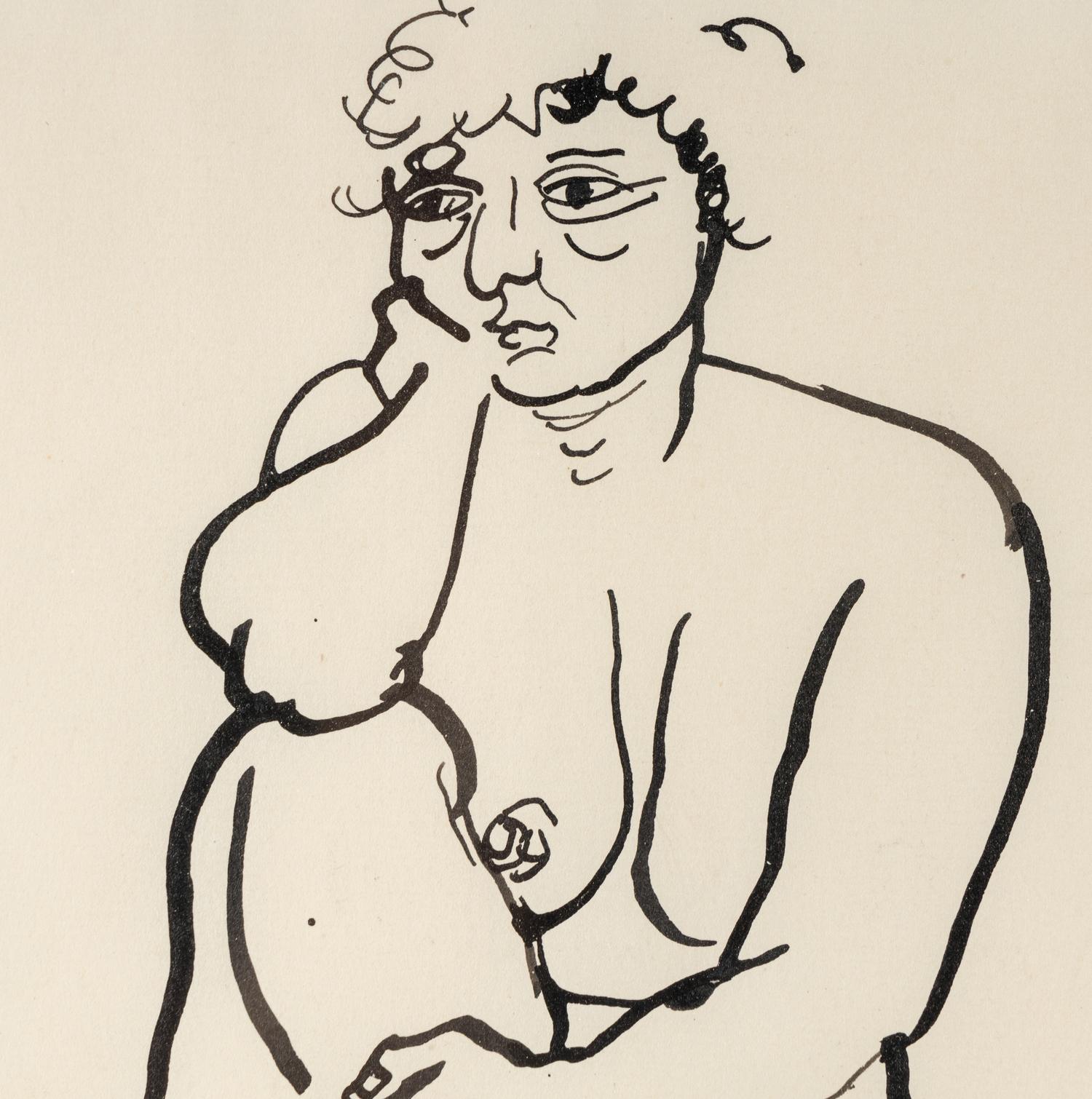 Hockender Weiblicher Akt (Crouching Female Nude) , 1915