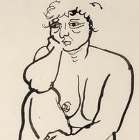 Hockender Weiblicher Akt (Crouching Female Nude) , 1915
