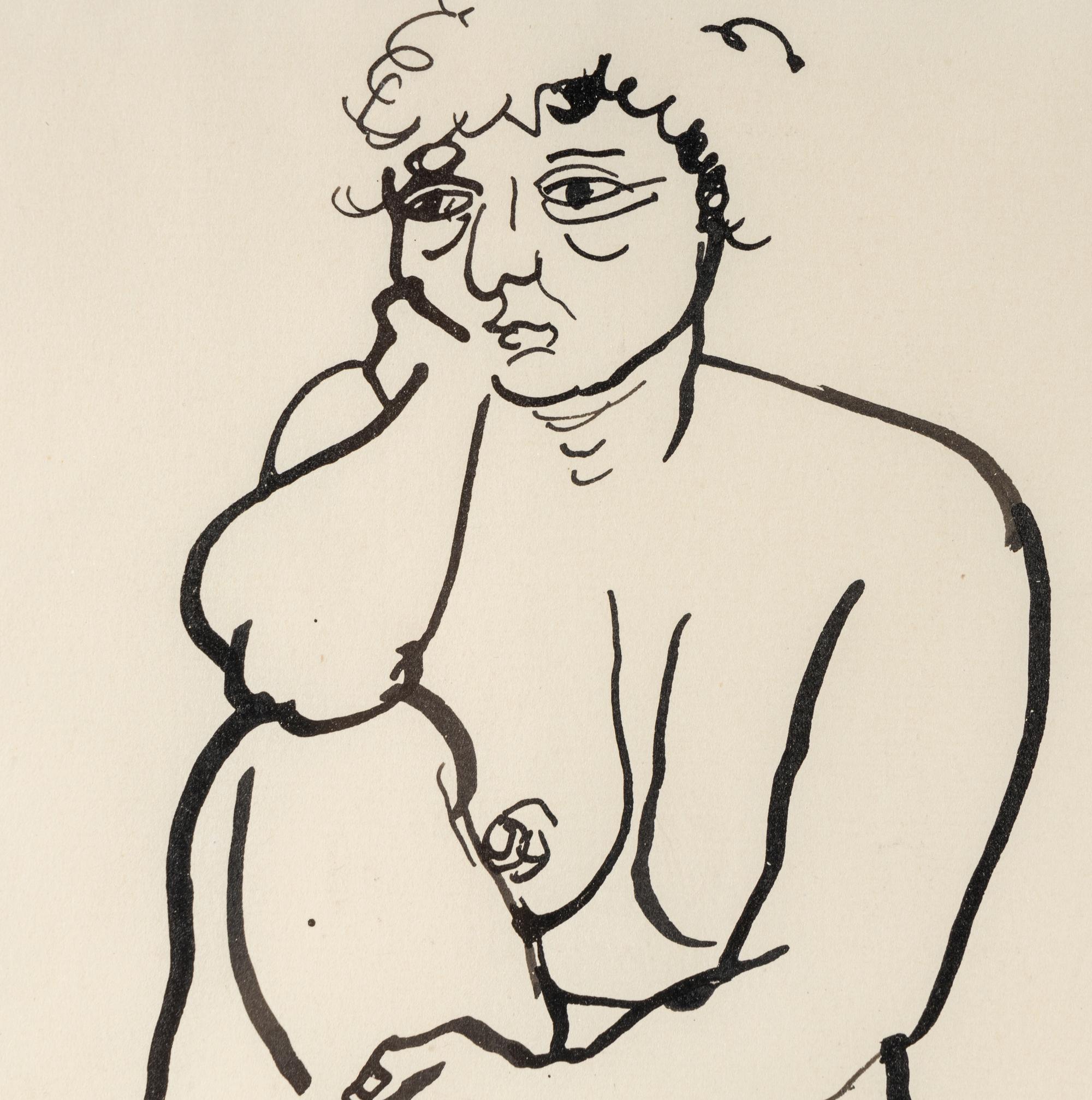 Hockender Weiblicher Akt (Crouching Female Nude) , 1915