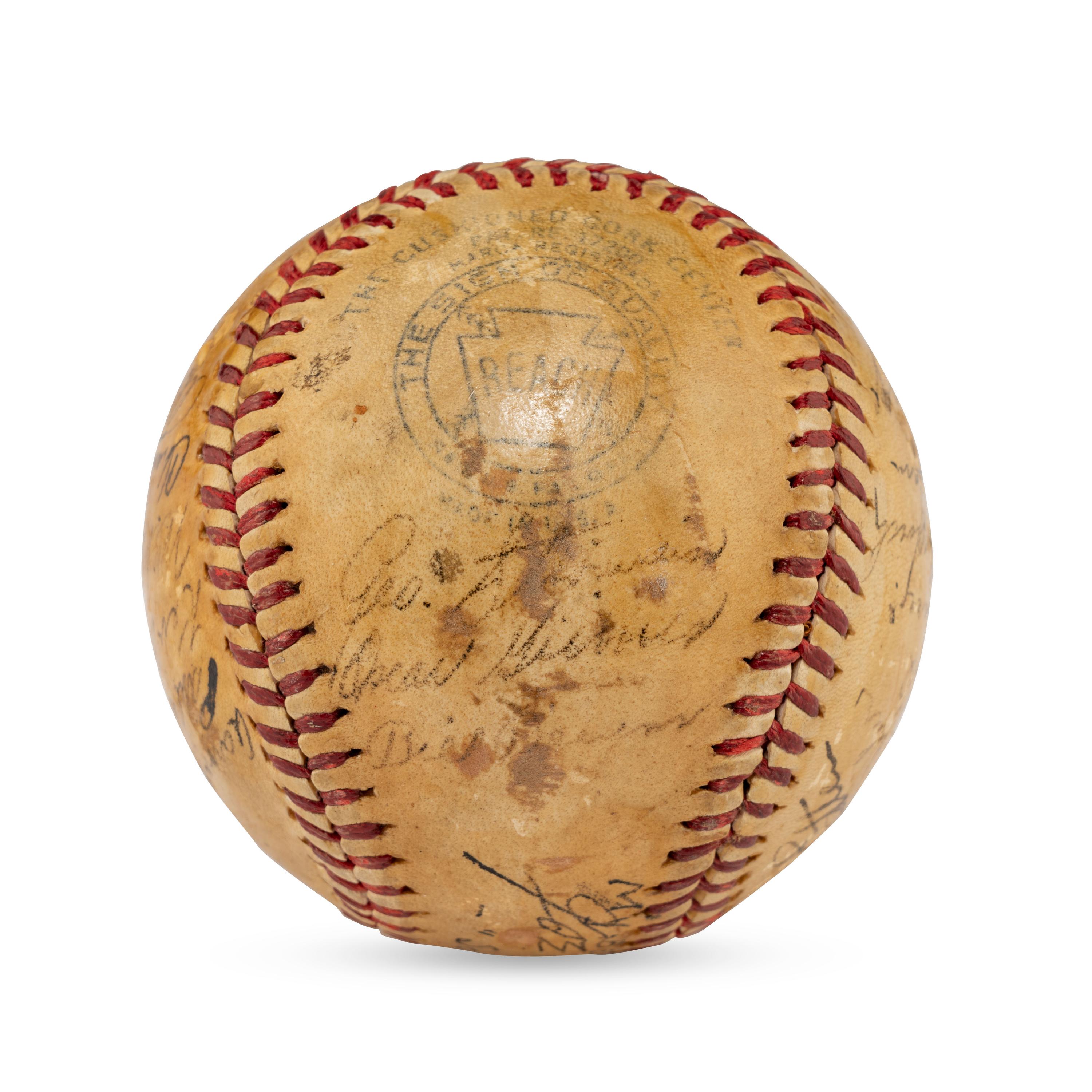 A 1945 New York Yankees Team Signed Autograph Baseball (Beckett Authentication Services)