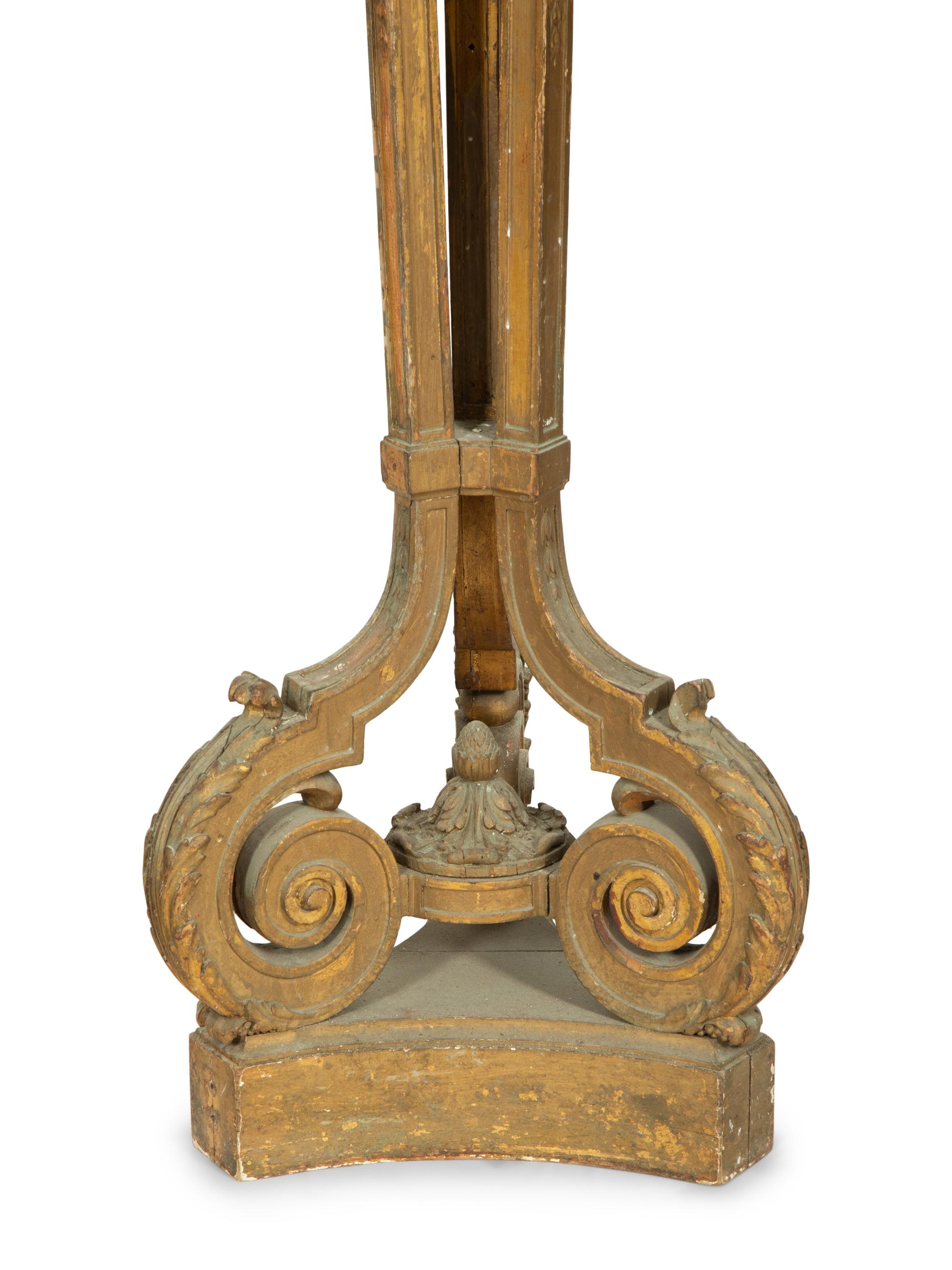 A Pair of Neoclassical Style Giltwood Torchères