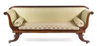A Regency Rosewood Settee Height 36 3/4 x width 90 x depth 23 1/2 inches. — EARLY 19TH CENTURY