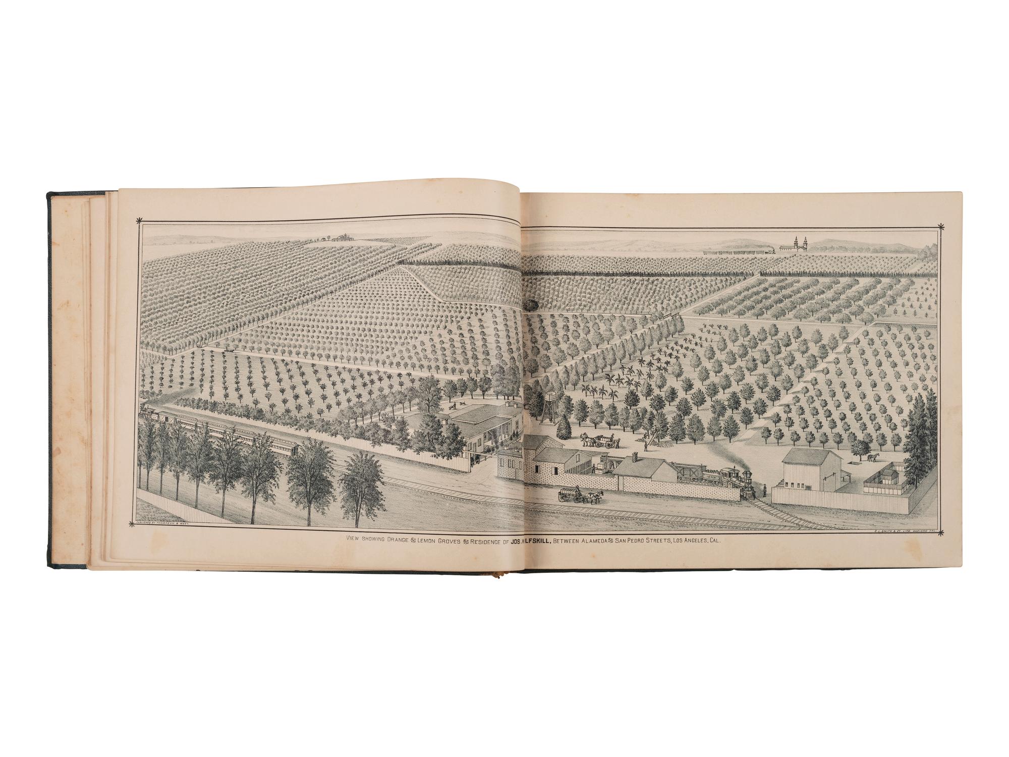 [CALIFORNIA -- LOS ANGELES COUNTY]. History of Los Angeles County, California, with Illustrations Descriptive of Its Scenery, Residences, Fine Blocks, and Manufactories . Oakland, CA: Thompson & West, 1880.