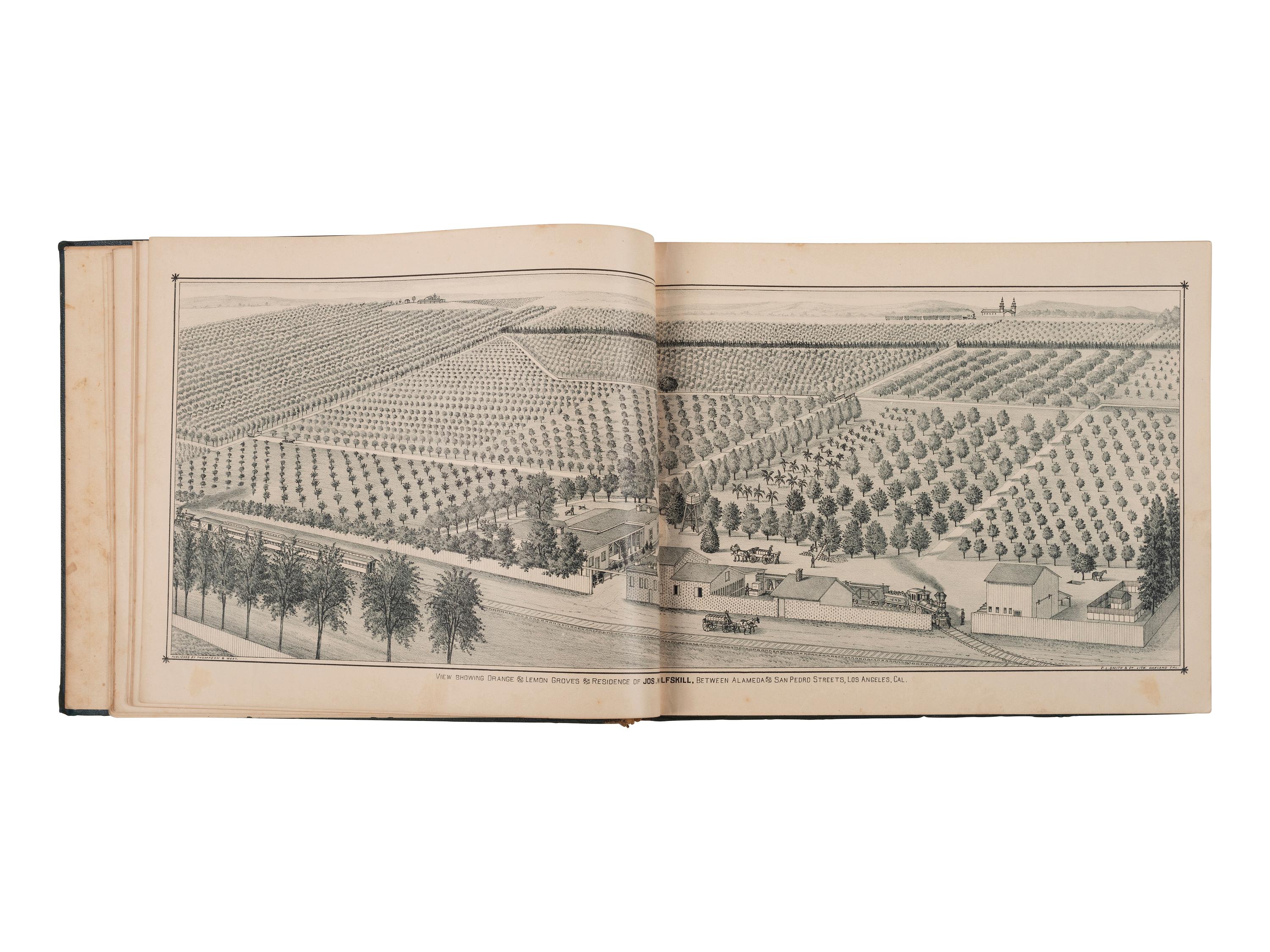 [CALIFORNIA -- LOS ANGELES COUNTY]. History of Los Angeles County, California, with Illustrations Descriptive of Its Scenery, Residences, Fine Blocks, and Manufactories . Oakland, CA: Thompson & West, 1880.