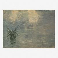 Isaak Levitan (Russian, 1860–1900) Study for 'The Lake. Gray Day'
