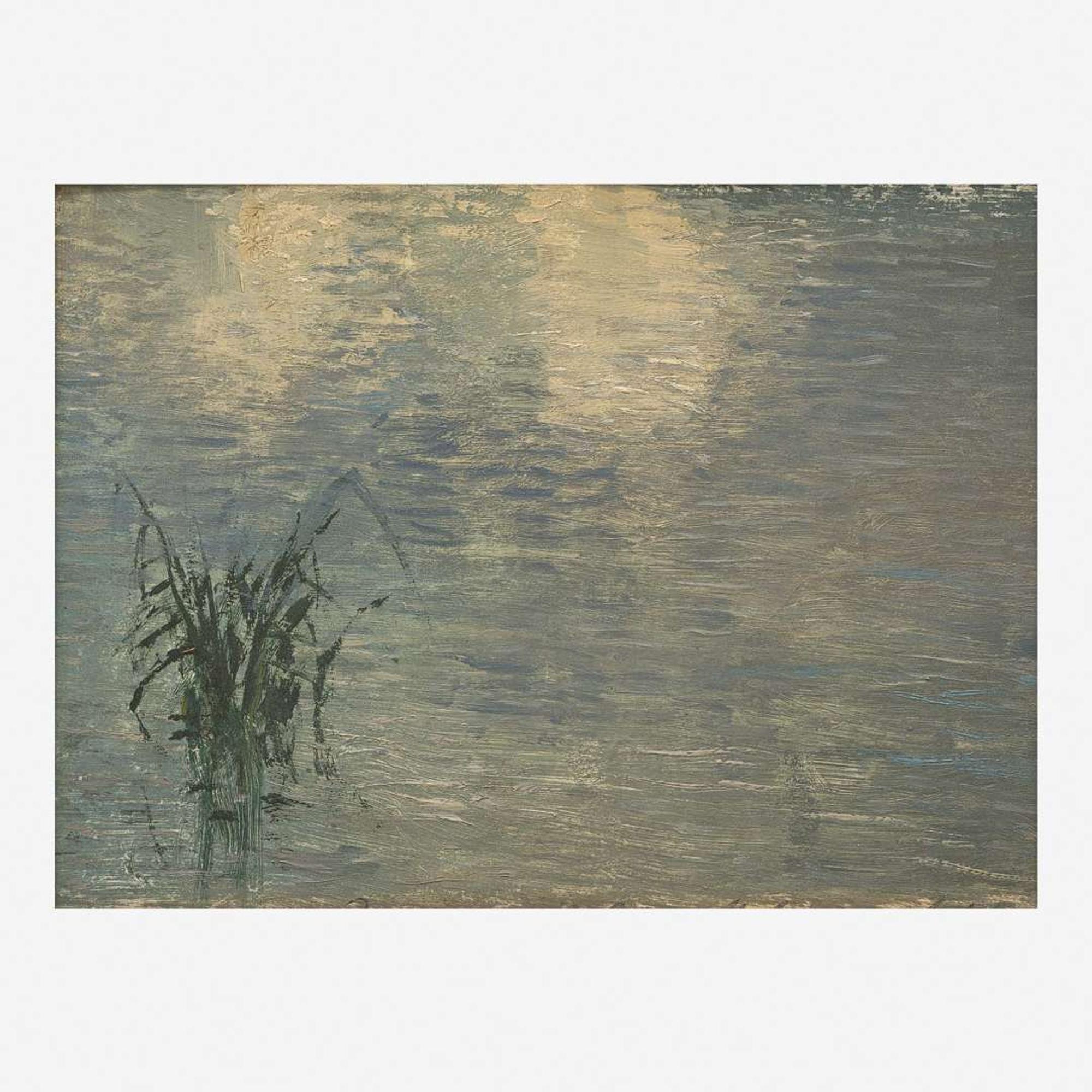 Isaak Levitan (Russian, 1860–1900) Study for 'The Lake. Gray Day'