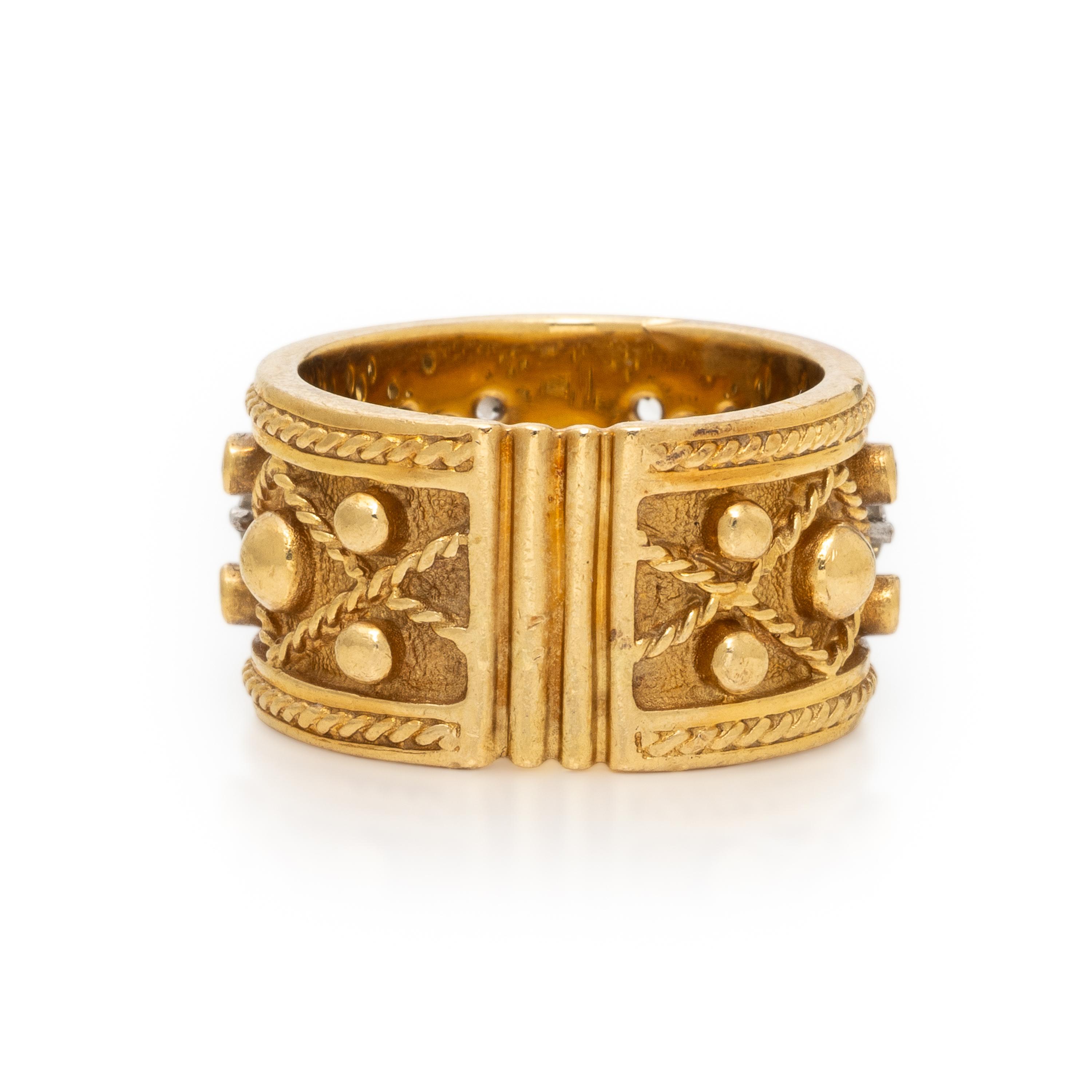 Diamond and Yellow Gold Ring