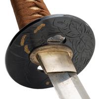 Pair of Japanese Swords with Matching Koshirae Including: Katana and Late Muromachi-Period Wakizashi Attributed to "Katsumitsu"