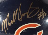 A Group of Mike Singletary Signed Autograph Items Including a Full Sized Helmet