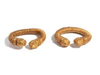Two Western Asiatic Gold Bracelets with Lion-Headed Terminals