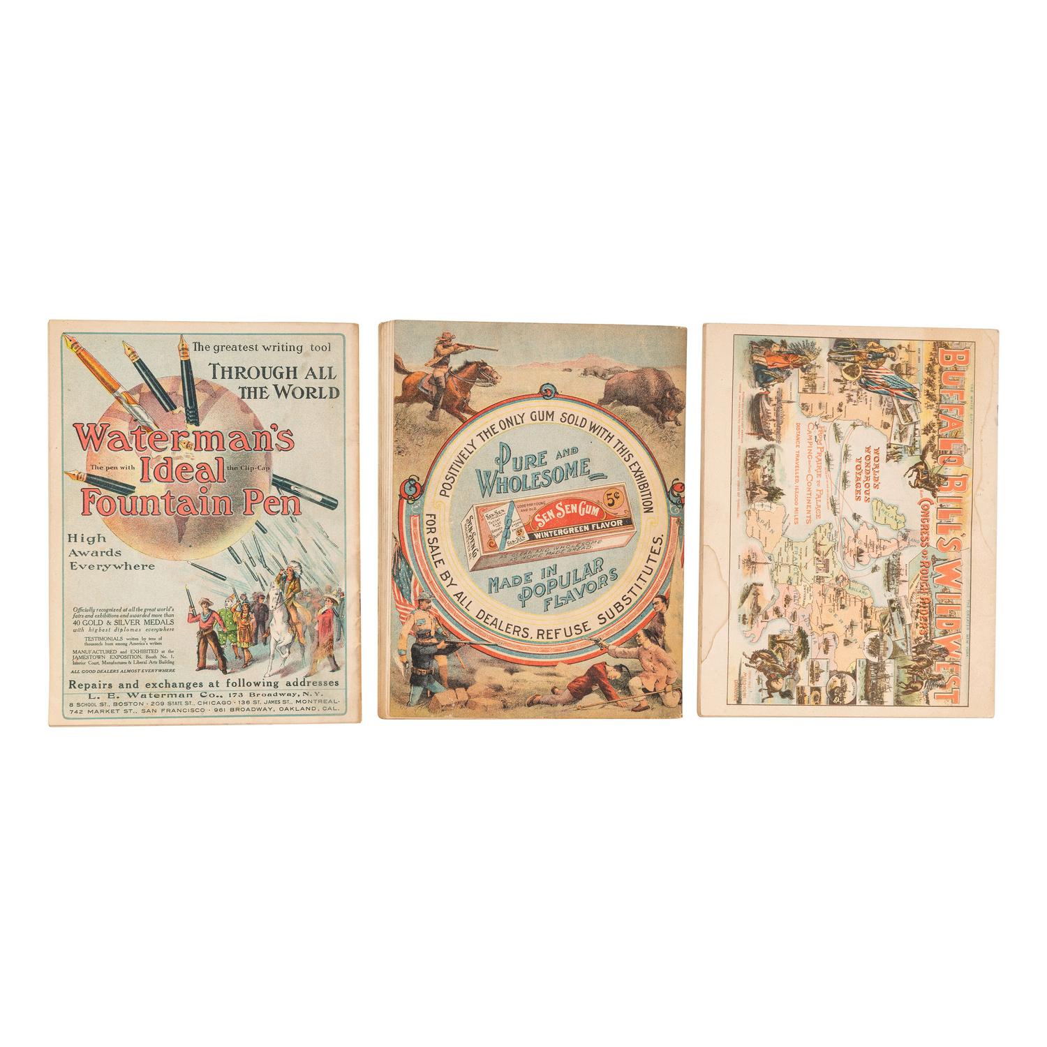 [WILD WEST SHOWS]. A group of 3 Buffalo Bill and Wild West Show Programmes, comprising: