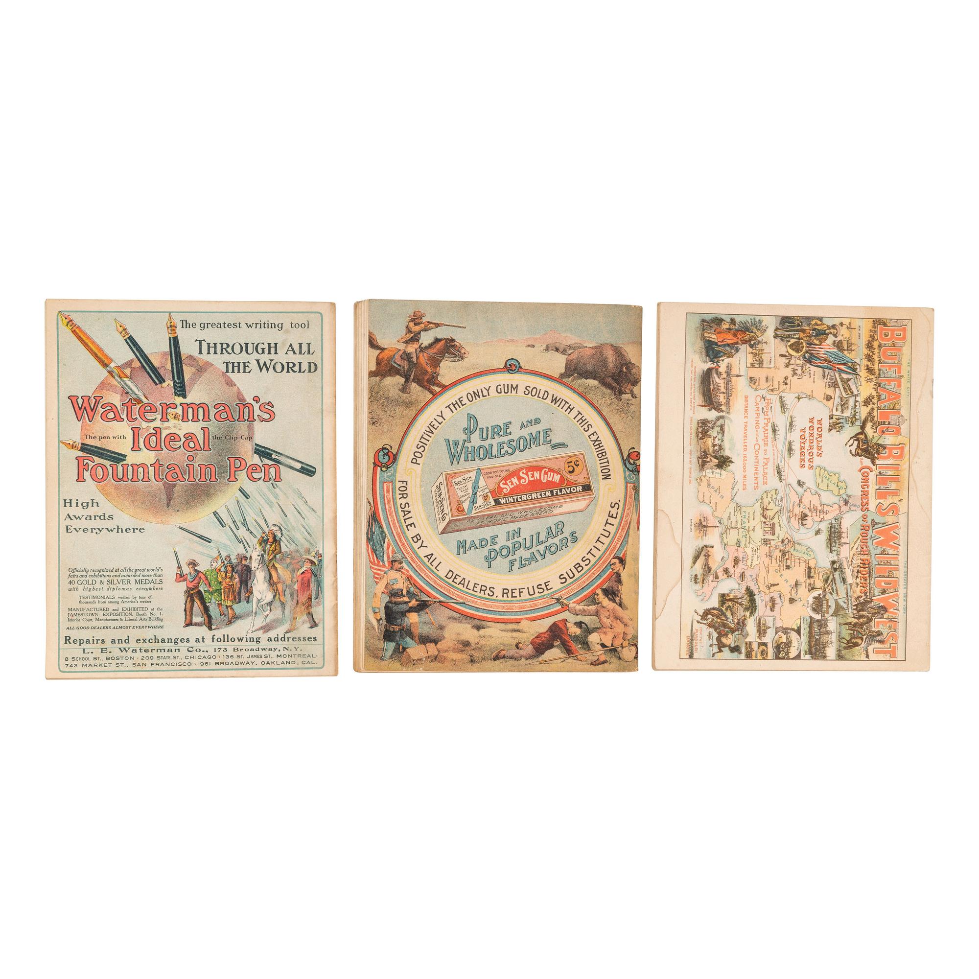 [WILD WEST SHOWS]. A group of 3 Buffalo Bill and Wild West Show Programmes, comprising: