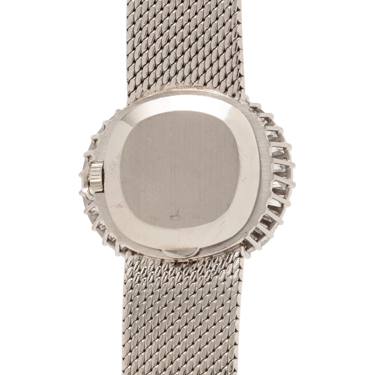 PATEK PHILLIPE, WHITE GOLD AND DIAMOND WATCH RETAILED BY AND SIGNED GÜBELIN