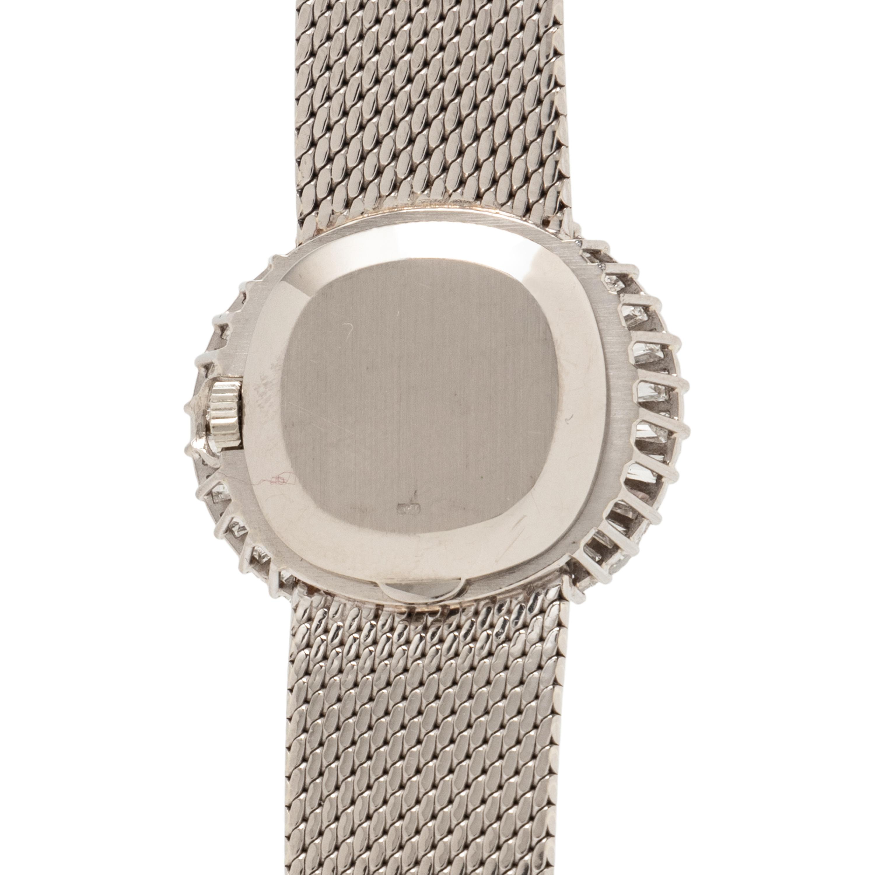 PATEK PHILLIPE, WHITE GOLD AND DIAMOND WATCH RETAILED BY AND SIGNED GÜBELIN