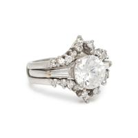 DIAMOND AND PLATINUM RING WITH JACKET