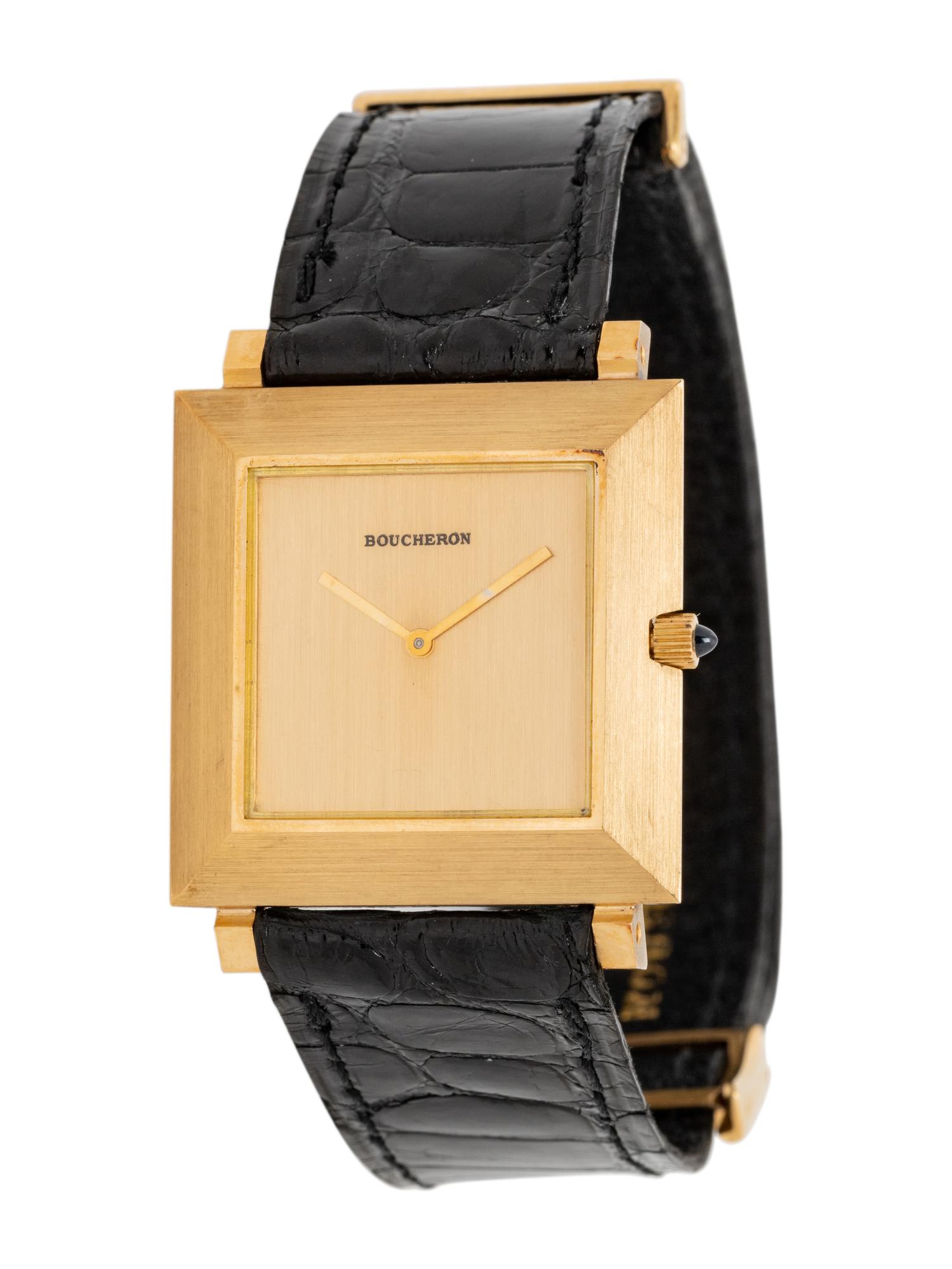 BOUCHERON, 18K YELLOW GOLD WRISTWATCH