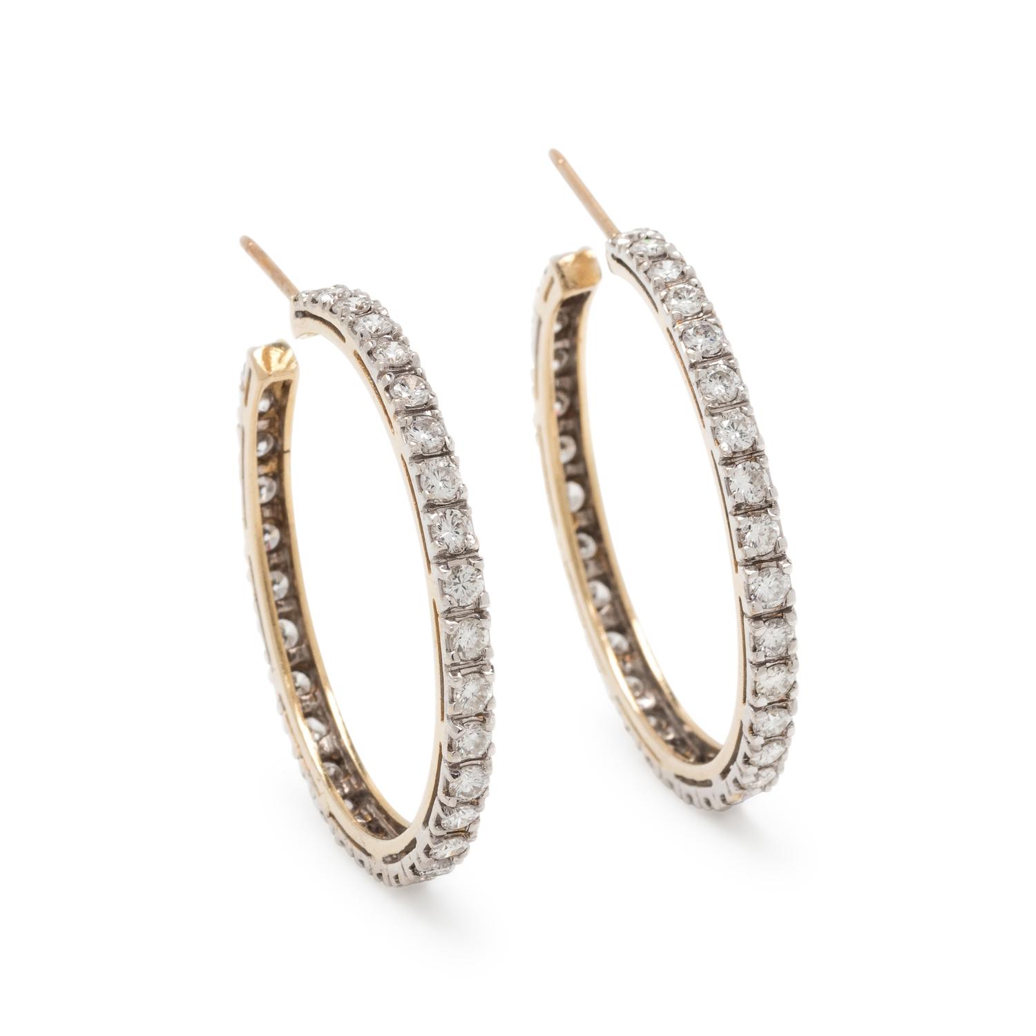 DIAMOND HOOP EARRINGS