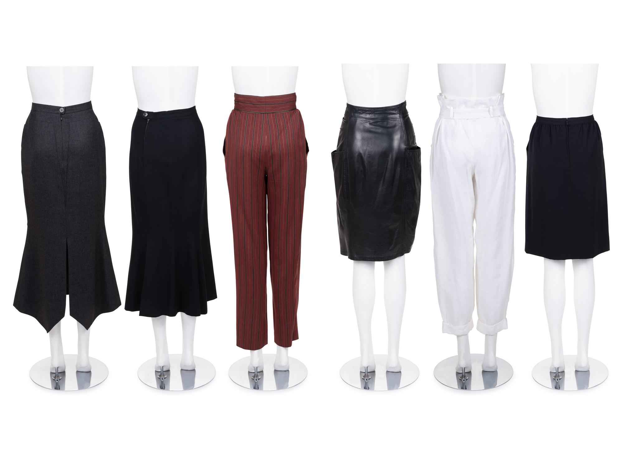 Six Designer Bottoms: Two Karl Lagerfeld and Four Ungaro, 1980-90s