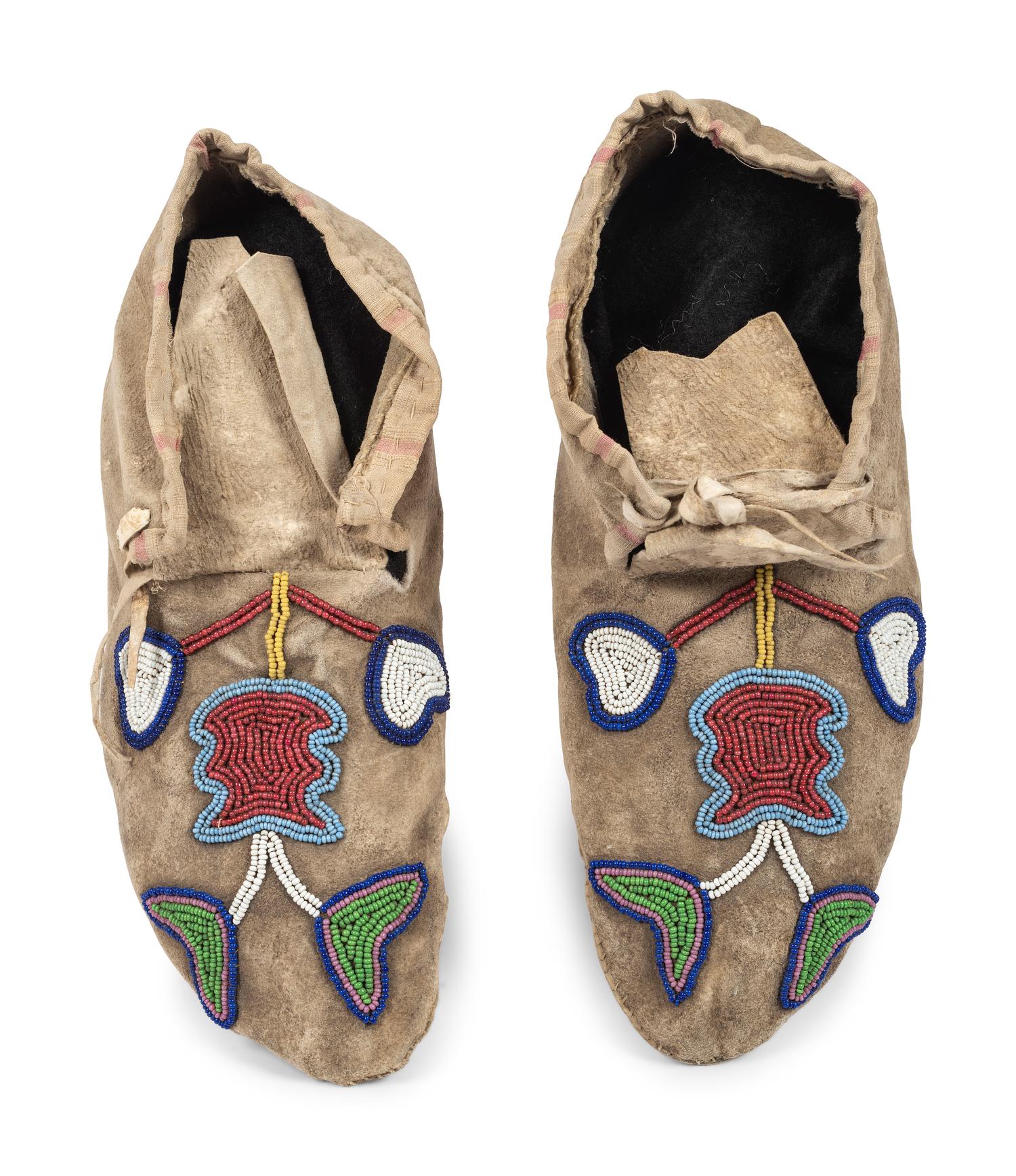 Prairie Beaded Hide Moccasins