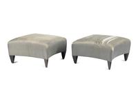 Pair of Lounge Chairs and Ottomans
