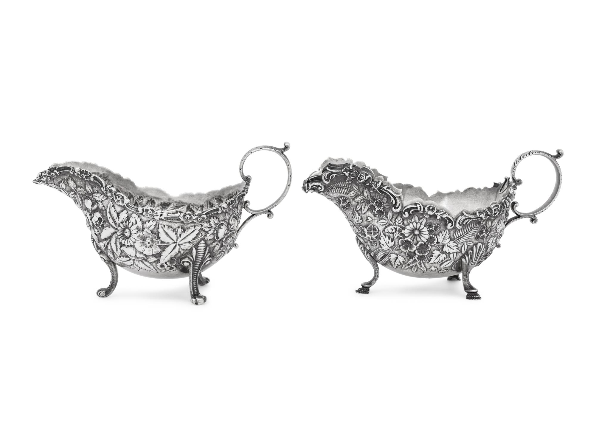 Two American Silver Sauce Boats